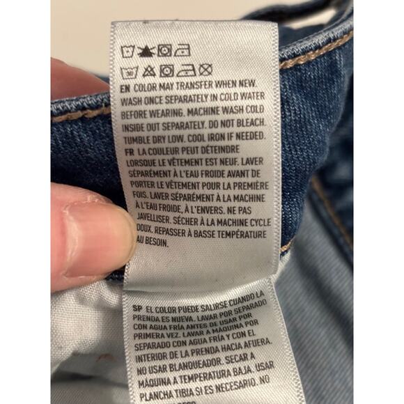 American Eagle 90's Festival Mom Straight Ripped Distressed Stretch Jeans Size 4 - Picture 5 of 10